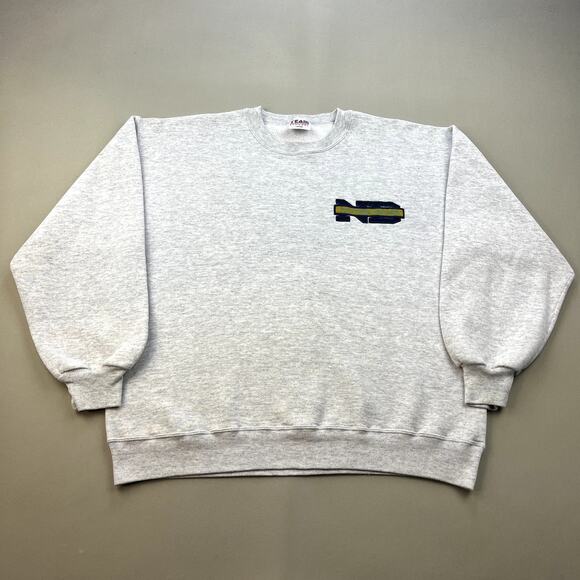 Vintage Notre Dame Fighting Irish Sweatshirt Adult Medium Gray University 90s - Picture 1 of 11